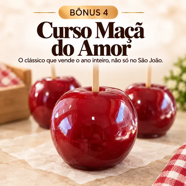 Bônus 4, Curso Maçã do Amor: o clássico que vende o ano inteiro, não só no São João
