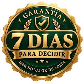 Selo de garantia: 7 dias para decidir, 100% do valor de volta